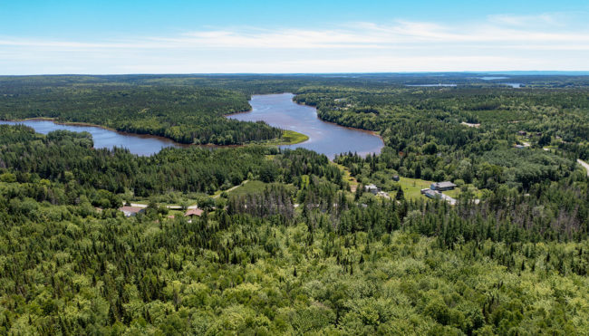 Die Umgebung aus der Luft Beaver lodge Estates - Cape Breton Island Kanada