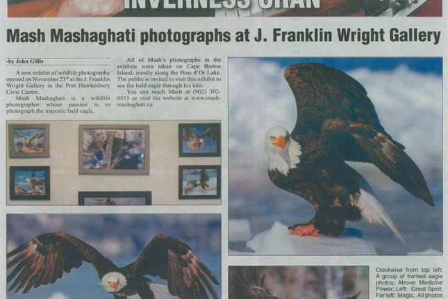 Ausstellung in der J. Franklin Wright Gallery in Port Hawkesbury