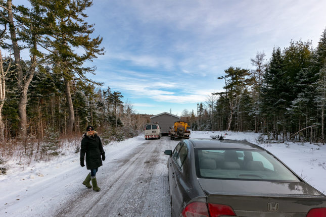 Mobile Home Anlieferung auf Cape Breton Island