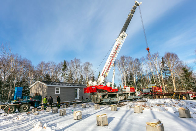 Mobile Home Anlieferung auf Cape Breton Island