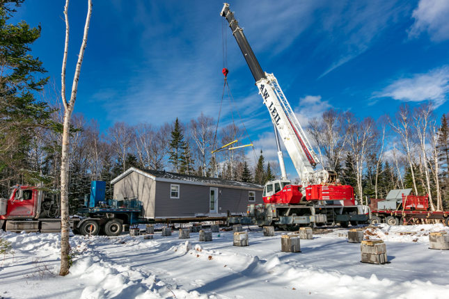 Mobile Home Anlieferung auf Cape Breton Island