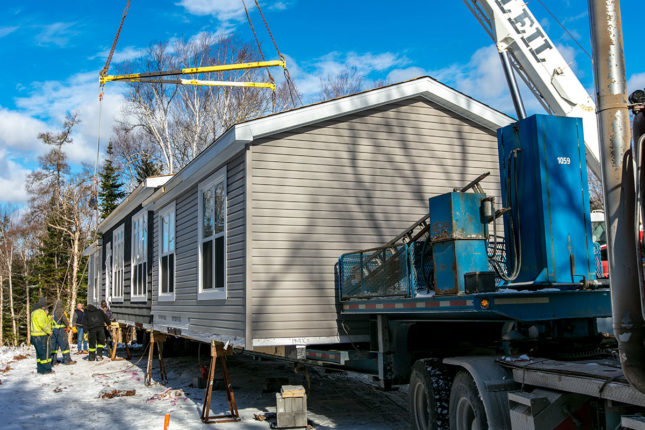 Mobile Home Anlieferung auf Cape Breton Island
