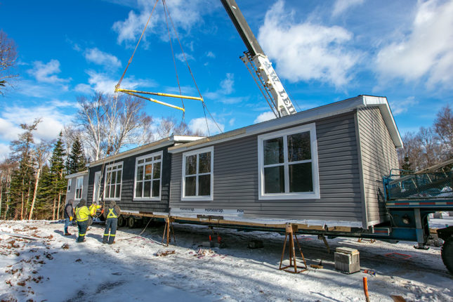 Mobile Home Anlieferung auf Cape Breton Island