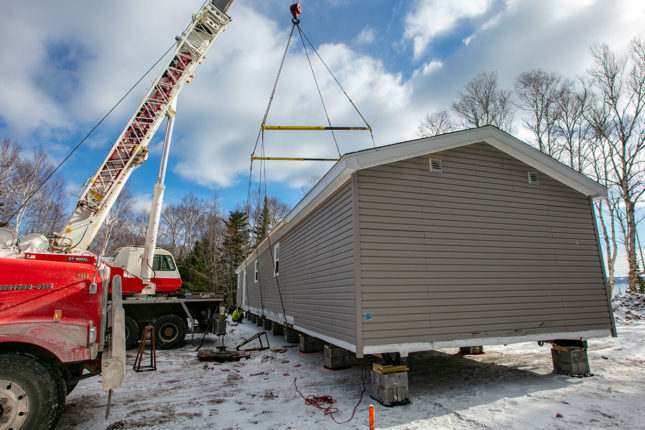 Mobile Home Anlieferung auf Cape Breton Island