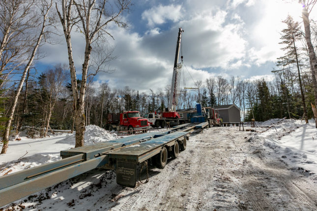 Mobile Home Anlieferung auf Cape Breton Island