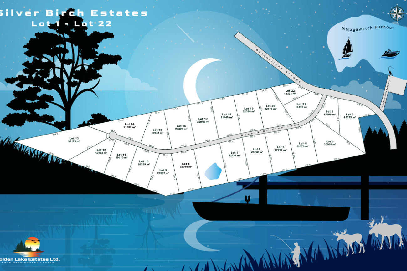 Sliver Birch Estates Lageplan Lot 1 - Lot 22