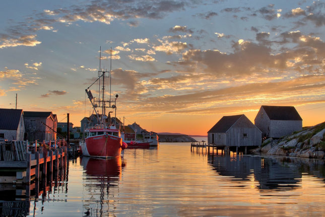 Fisherman's Cove in Nova Scotia