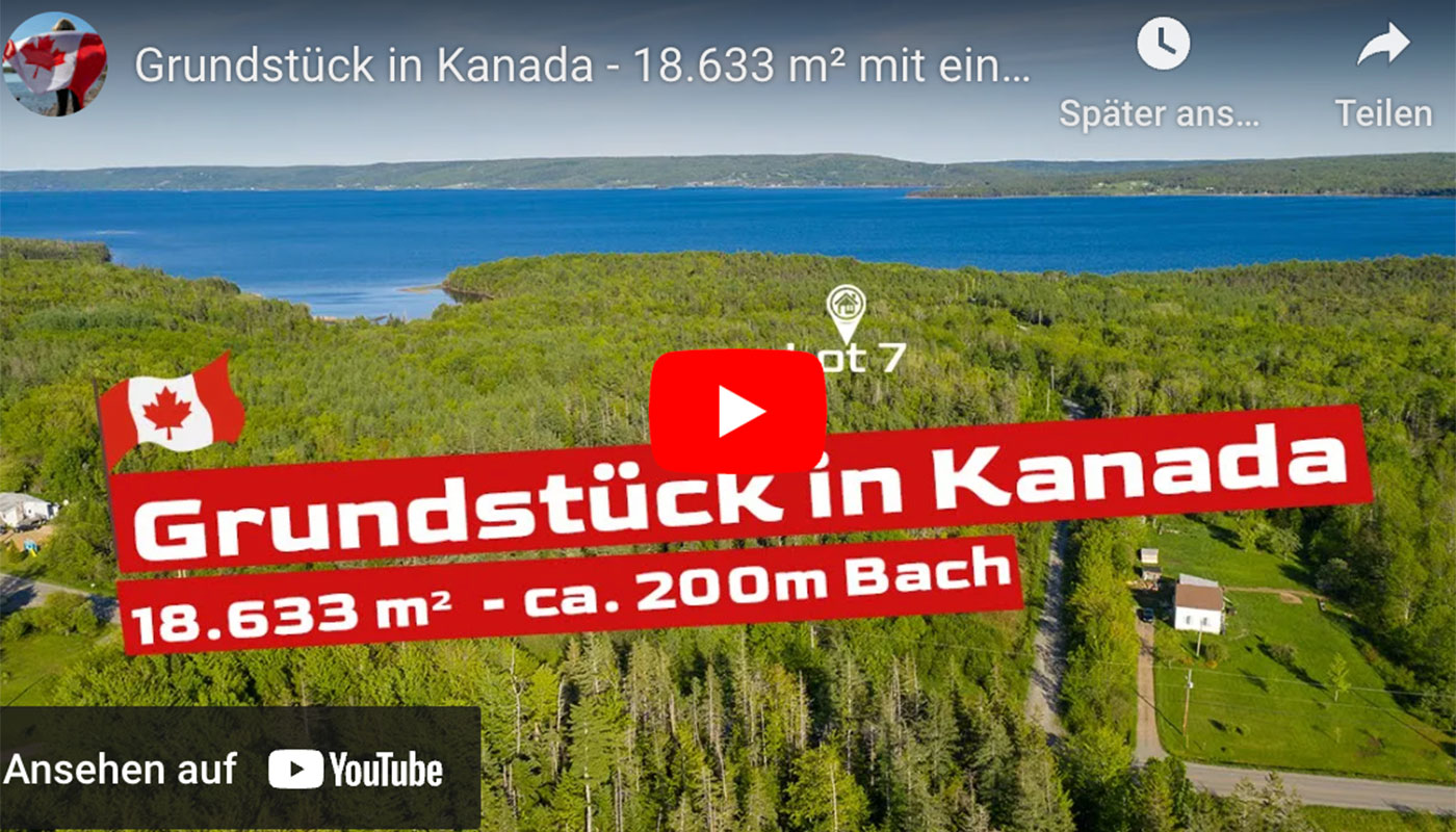 Grundstück in Kanada - 18.633 m² mit einem über 200m langem Bach