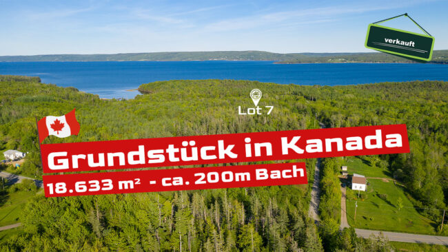 Grundstück in Kanada: 18.633 m² mit einem über 200m langem Bach