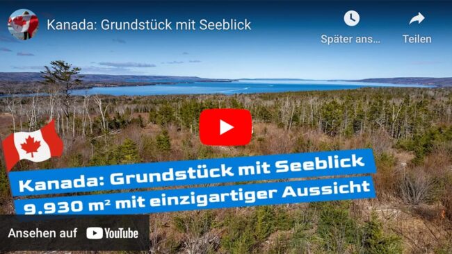 Kanada: Grundstück mit Seeblick