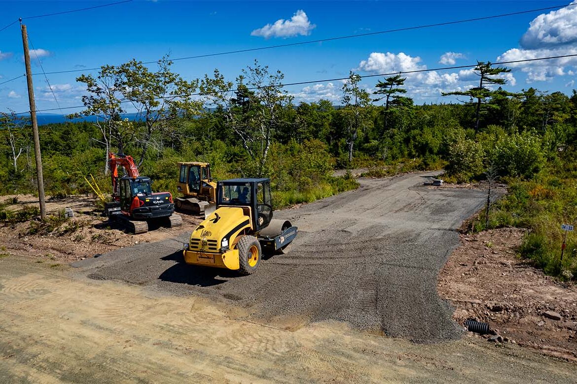Die Vorbereitung eines Grundstück für den Bau eines Hauses in Cape Breton Island, Kanada
