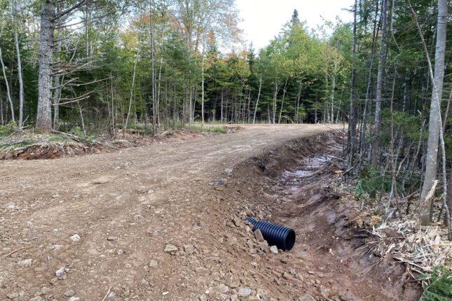 Die Vorbereitung eines Grundstück für den Bau eines Hauses in Cape Breton Island, Kanada