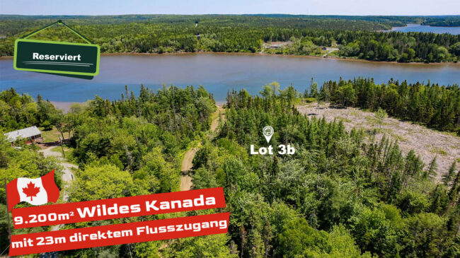 9.200m² wildes Kanada mit 23m direktem Flusszugang