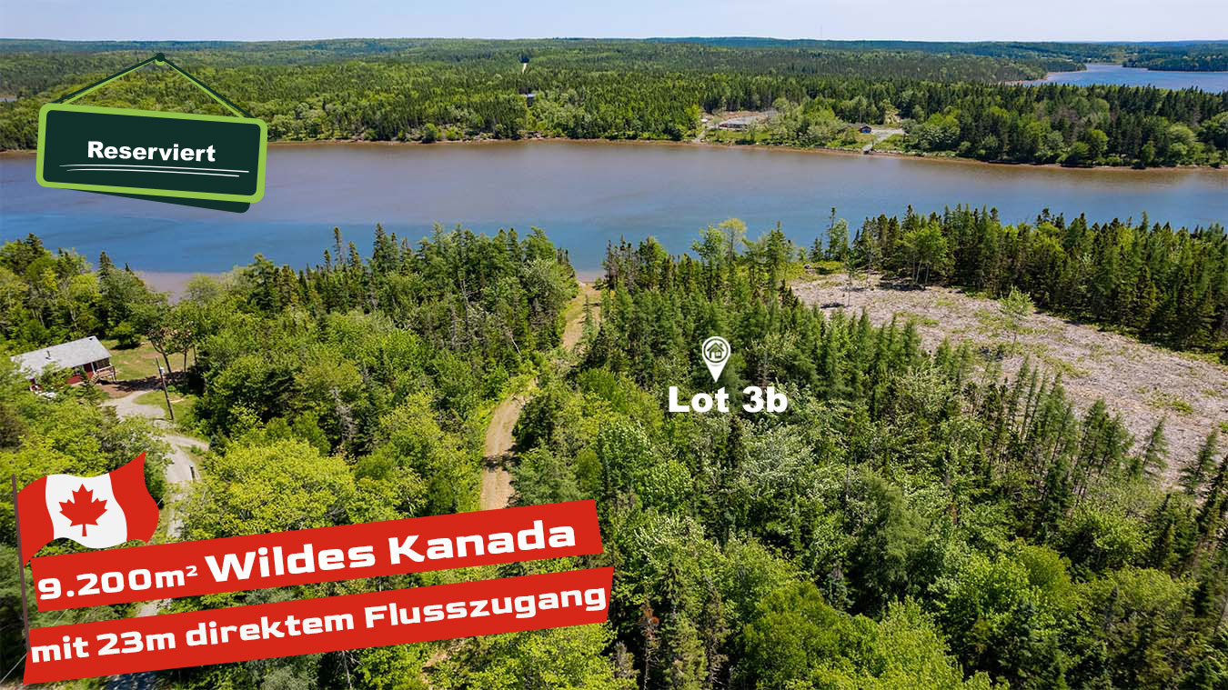 9.200m² wildes Kanada mit 23m direktem Flusszugang
